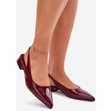 Boto Lacquered Ballerinas On Low Heel Burgundy Testori | Shoptok.si