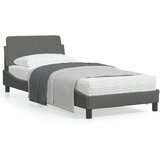 vidaXL Posteljni okvir z vzglavjem temno siv 90x200 cm blago Cene