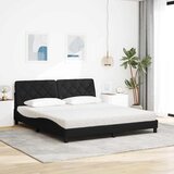 Krevet s madracem crni 180x200 cm od tkanine | Eponuda.com