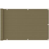 Balkonski zastor smeđe-sivi 90 x 400 cm HDPE | Shoptok.si