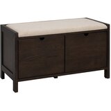 Rowico Omarica za čevlje iz masivnega hrasta s klopjo v temni naravni barvi 80x47x41 cm Hillmond – Cene