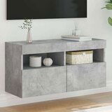 TV ormarić s LED svjetlima siva boja betona 80x30x40 cm | shoptok.hr