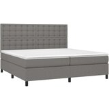  Krevet s oprugama i madracem tamnosivi 200 x 200 cm od tkanine | shoptok.hr