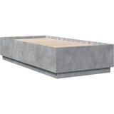  Okvir kreveta s LED svjetlima boja betona 100 x 200 cm drveni | shoptok.hr
