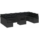  Sjedeća garnitura za vrt 11 kom. 10-Broj sjedala Crna poliratan 100 x 55 x 73 cm | Shoptok.si