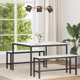  Stol za objedovanje Bijelo 110 x 110 x 75 cm Čvrsto borovo drvo | shoptok.hr