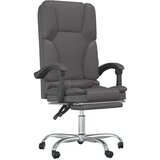  Masažni uredski naslonjač od umjetne kože sivi | shoptok.hr