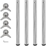 vidaXL 242133 4 Height Adjustable Table Legs Chrome 710 mm Cene
