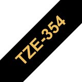 Brother Tze-354 združljiv laminirani trak - 24 mm x 8 metrov zlat/črn, (21404790) | Shoptok.si