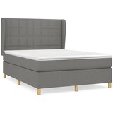 The Living Store Box spring posteljni z vzmetnico temno siv 140x190 cm blago - Box Spring Postelja, (21503466) | Shoptok.si