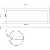  Pravokutni stolni vrh 140 x 50 x 3 cm Pravokutni | shoptok.hr