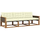 vidaXL Zunanja garnitura za sedenje z blazino 3 pcs Naravna in smetana, (5000273628) | Shoptok.si