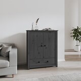 vidaXL Visoka komoda siva 83 x 41,5 x 100 cm od masivne borovine Cijene