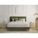 Bobochic Paris Zeleni podstavljeni tapecirani bračni krevet s podnicom 180x200 cm Mara – | shoptok.hr