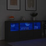 vidaXL Komoda z LED lučkami črna 142,5x37x67 cm Cene