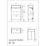 Germania Kremno bela visoka kopalniška omarica v mat dekorju 63x101 cm Arnea – | Shoptok.si