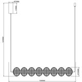 Zuma line 003064-034757 - led luster na sajli galatea LED/50W/230V zlatna | Eponuda.com