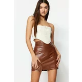 Trendyol Skirt - Brown - Mini
