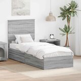  Krevet s od storage Siva Sonoma 75 x 190 cm Konstruirano drvo | shoptok.hr