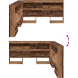  Skladišno uzglavlje Staro drvo 135 cm Konstruirano drvo | shoptok.hr