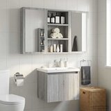  Kupaonski zidni ormarić s policom Sivi Sonoma 30 x 10 x 50 cm | shoptok.hr