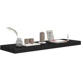 vidaXL plutajuća zidna polica crna 80 x 23,5 x 3,8 cm MDF | shoptok.hr