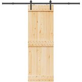 vidaXL Drsna vrata s kompletom vodil 70x210 cm trdna borovina | Shoptok.si