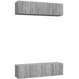  Zidni TV ormarići 4 kom boja sivog hrasta 60x30x30 cm drveni | Eponuda.com