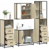 Maison Chic Kopalniški sestavi - Kopalniška garnitura 4-delna sonoma hrast inženirski les, (21787082) | Shoptok.si