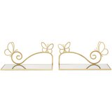 Mauro Ferretti Nočna omarica v zlati barvi Butterfly – Cene