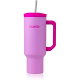 Tumbler lonček iz nerjavečega jekla s slamico Pink 1 kos