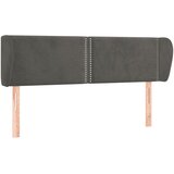  Uzglavlje s ušima tamnosivo 147x23x78/88 cm baršunasto | shoptok.hr
