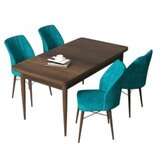 Hanah home set trpezarijski sto i 4 stolice arp baroque turquoise | ePonuda.com