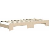  Dnevni krevet na razvlačenje krem 100 x 200 cm od tkanine | shoptok.hr