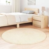 vidaXL Čupavi tepih s visokim vlaknima krem 120x120 cm poliester | shoptok.hr