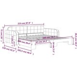 vidaXL Izvlečna dnevna postelja črna 100x200 cm žamet | Shoptok.si