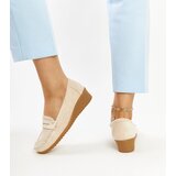 Gemre Light beige suede wedge loafers Sakena | Shoptok.si