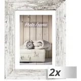 2x1 nelson 6 13x18 wood frame white/brown V21576
