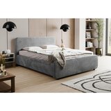 MID.YOU OBLAZINJENA POSTELJA 160 cm x 200 cm , les, umetna masa, tekstil, leseni material siva | Shoptok.si