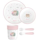 Kikka Boo Set posuđa za bebe, 4 komada, Belo-roze Cene