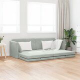 vidaXL Tlačna postelja 2-v-1 Svetlo siva 213x144x60 cm Velvet | Shoptok.si