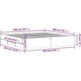  Okvir za krevet s ladicama boja hrasta 200x200 cm drveni | shoptok.hr