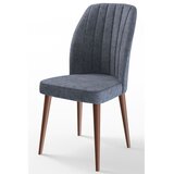 Hanah home set trpezarijskih stolica Etra 4 kom, dimno siva tkanina Jerry, drvene noge boje oraha | Eponuda.com