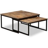  Set od 2 Uklapajuća Stolića od Obnovljene Tikovine | shoptok.hr