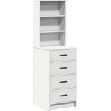 vidaXL Bijela MDF Standard Highboard Pravokutni Minimalistički | shoptok.hr