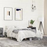 Maison Chic Posteljni okvir - Dvoposteljna postelja - Zakonska postelja siva sonoma 120x200 cm inž. les in kovina-J15150, (21766446) | Shoptok.si