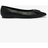 Resti Black women's pointed-toe ballerinas with Manixy nose embellishment | Shoptok.si