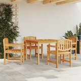vidaXL 5-dijelni vrtni blagovaonski set od masivne tikovine | shoptok.hr