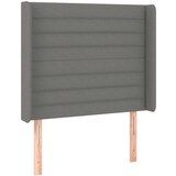  Posteljno vzglavje temno sivo 103x16x118/128 cm blago, (20951773) | Shoptok.si