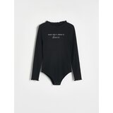 Reserved - Pamučni bodi s vezom - crno | shoptok.hr
